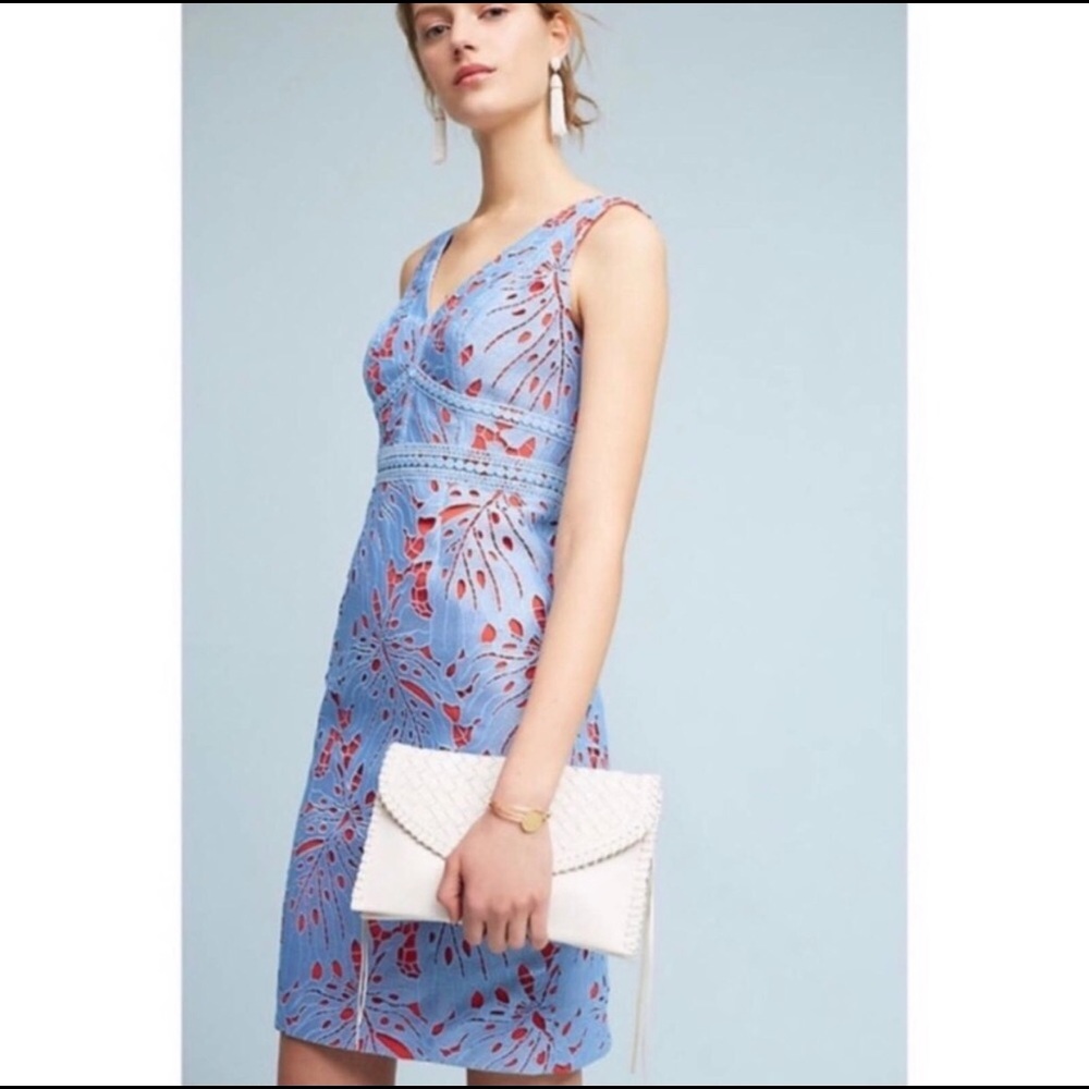 ANTHROPOLOGIE MAEVE Gardenia Lace Sleeveless Dress
